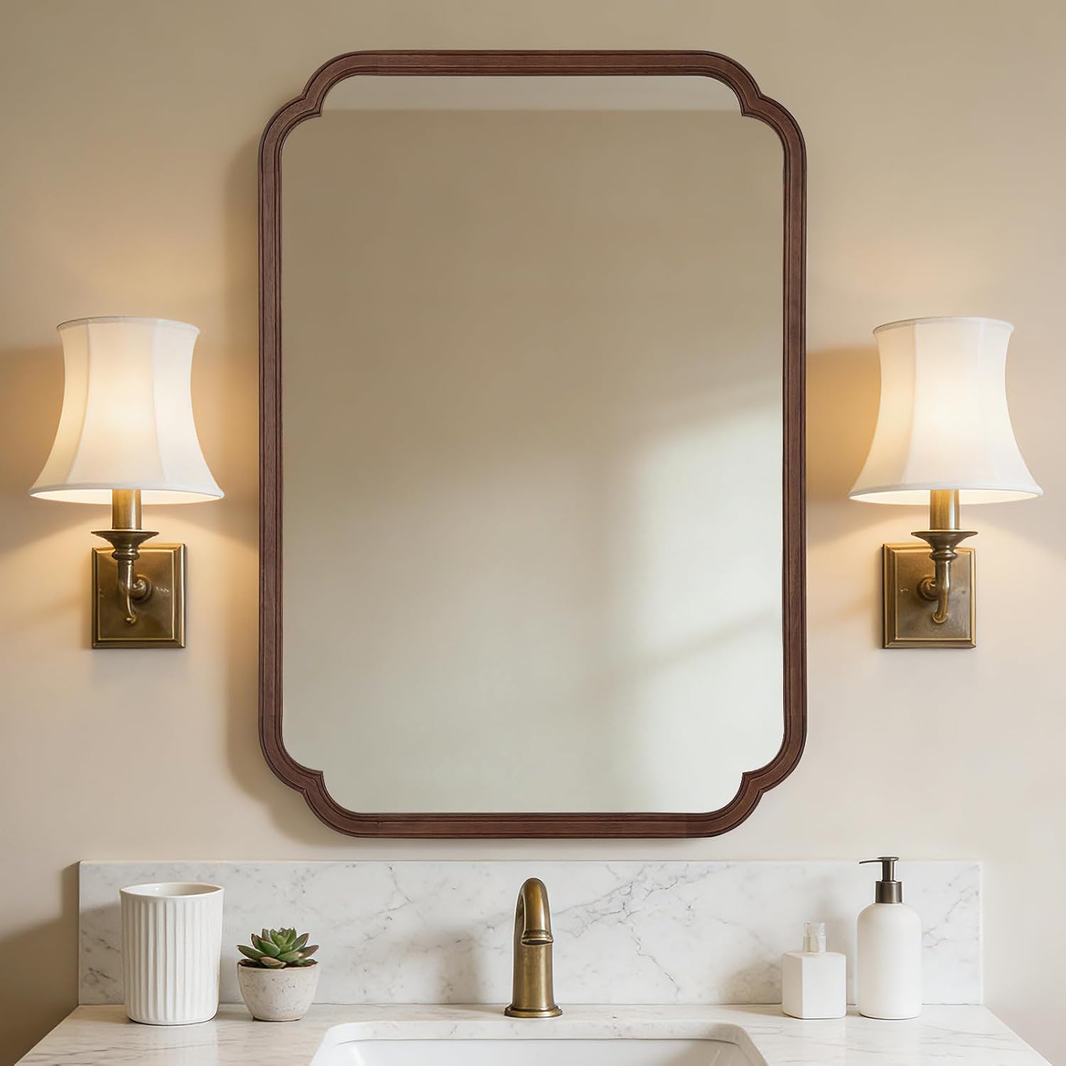 Home Living Bathroom Vanity - Miroir de salle de bain en