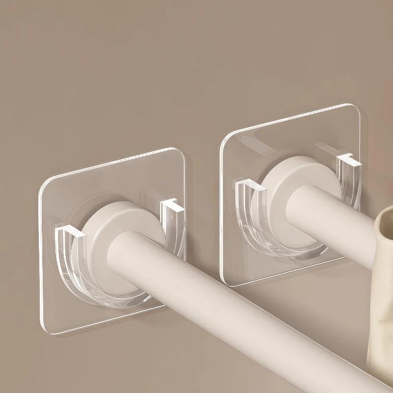 Home Bathroom Wall Decor - Supports de tringle à rideaux transparents