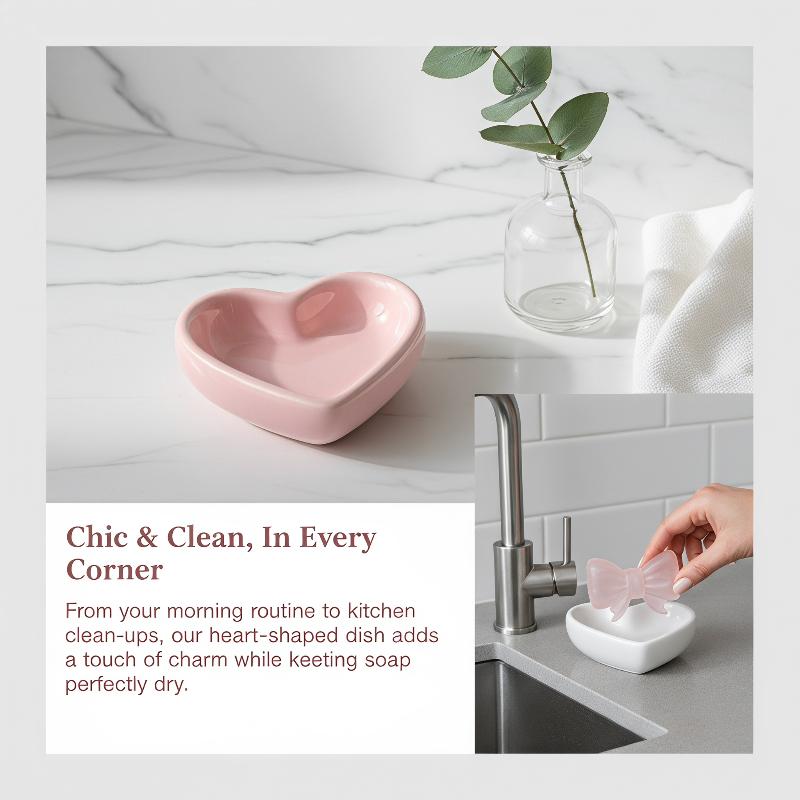Home Bathroom Vanity - Porte-savon en céramique en forme de