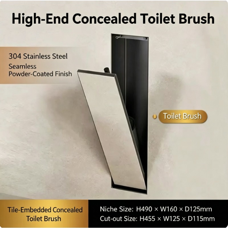 Toilet Brush Holder - Support de brosse de toilette dissimulé