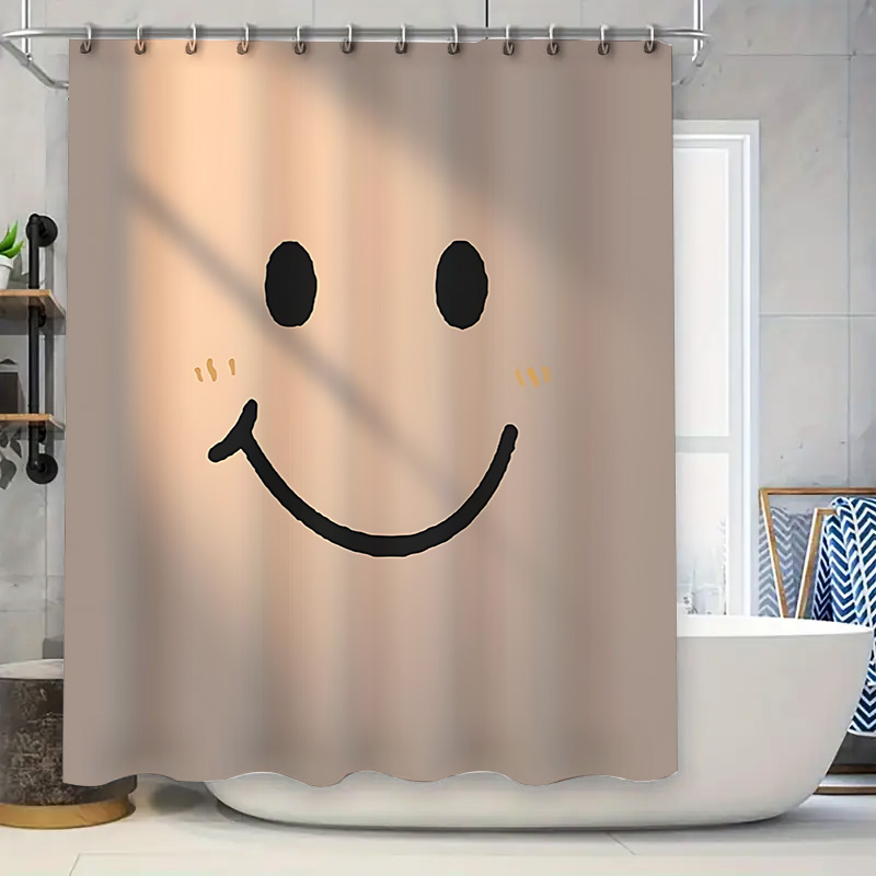 Home Bathroom Upgrades - Rideau de douche Design visage souriant