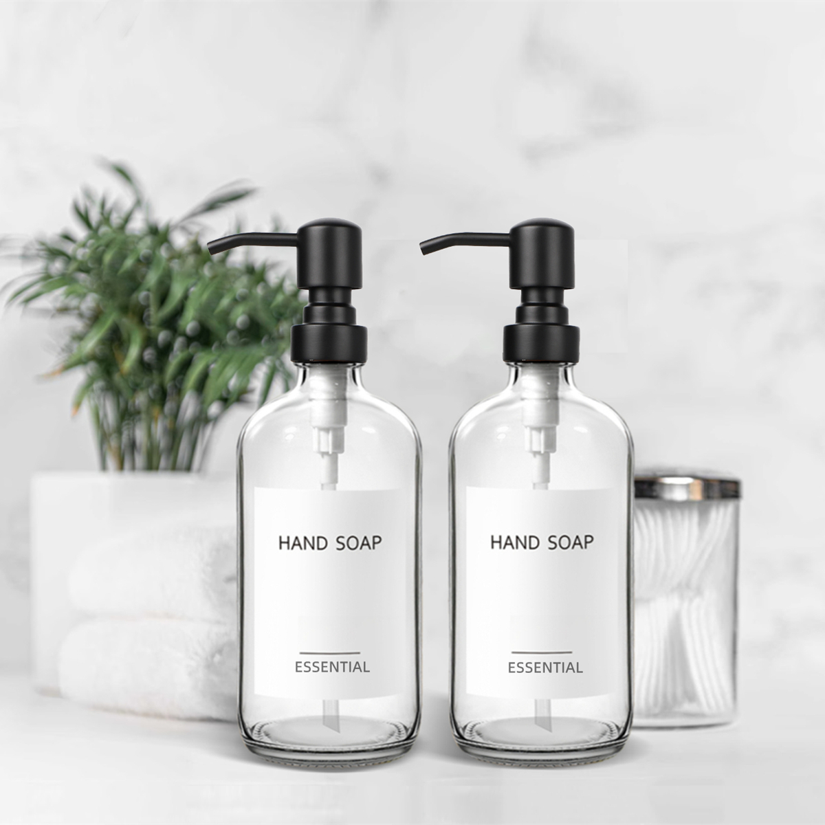Soap Dispenser Pump - Distributeur de savon en verre transparent