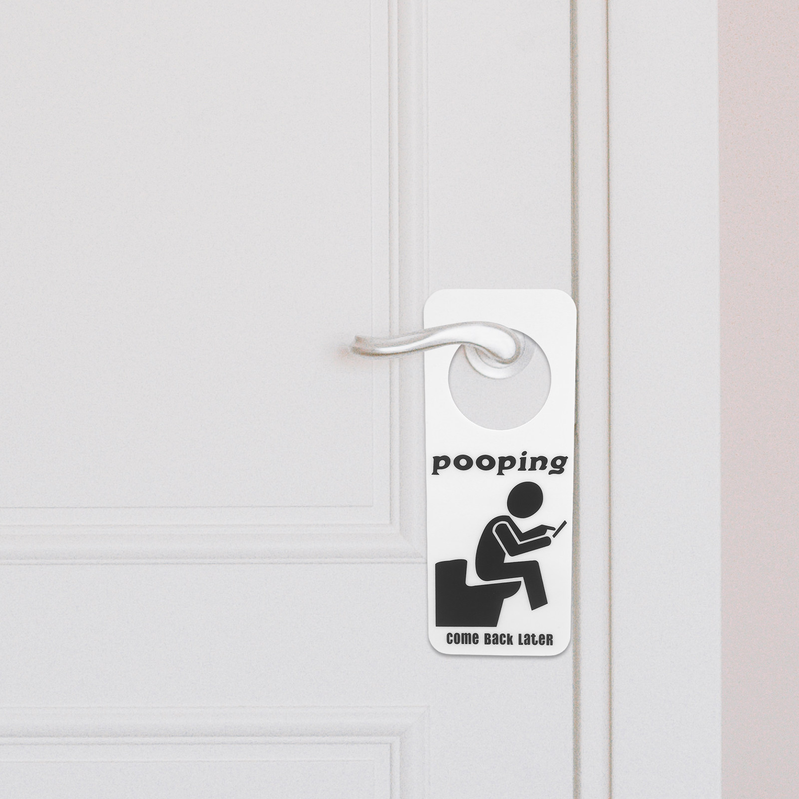 Home Bathroom Occupied Sign - Panneau de porte amusant pour salle
