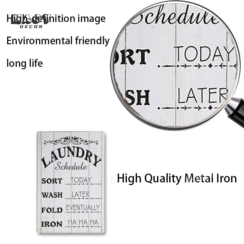 Plaque Métallique Vintage avec - Home Bathroom Wall Decor avis et prix
