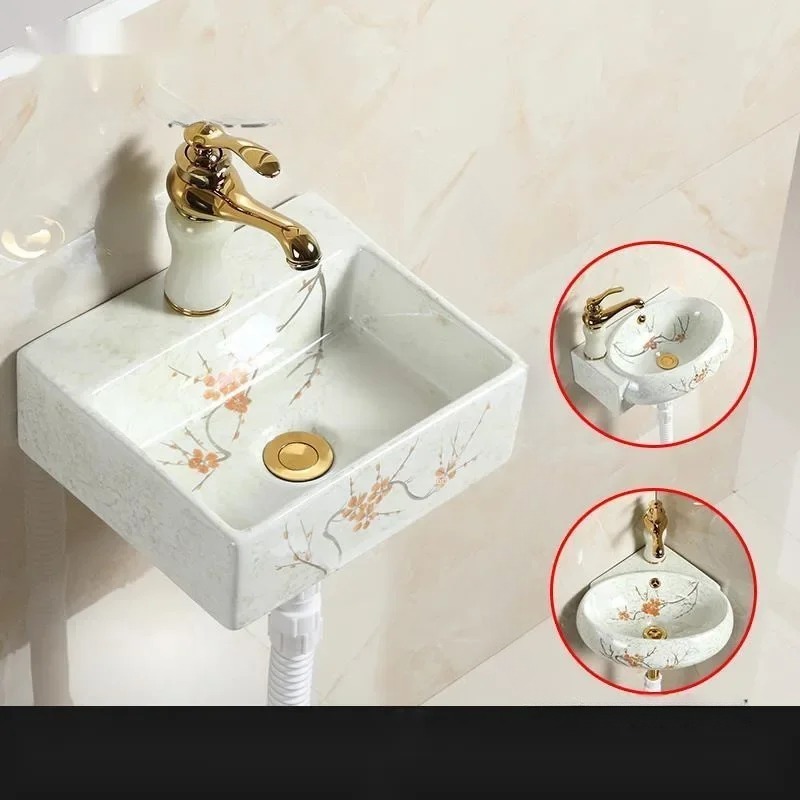Lavabo mural triangulaire en c - Home Bathroom Wall Decor avis et prix