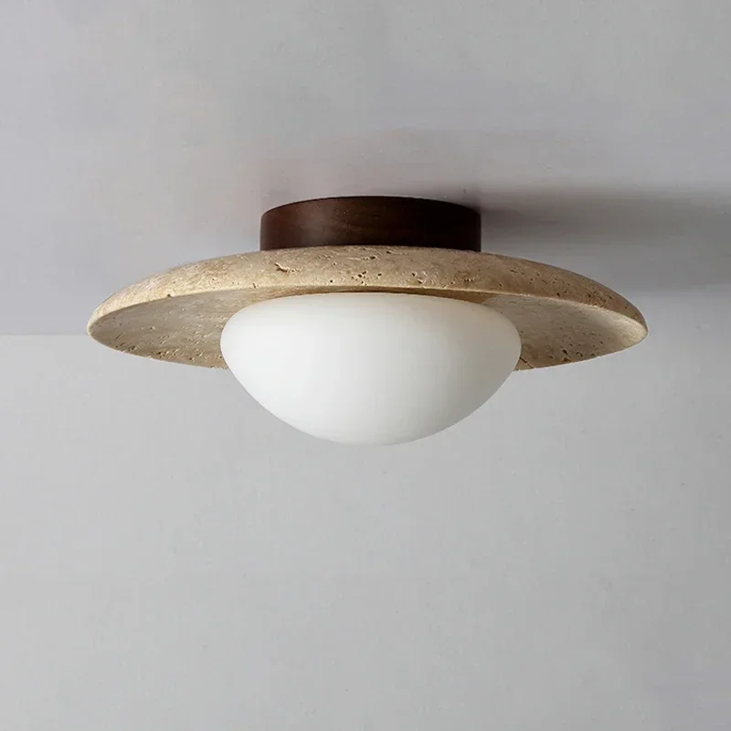 Plafonnier LED en pierre natur - Japan Bathroom.Home avis et prix