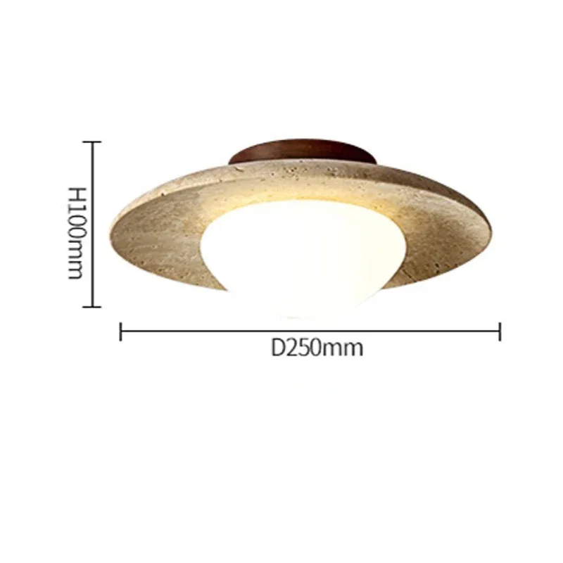 Plafonnier LED en pierre natur - Japan Bathroom.Home avis et prix