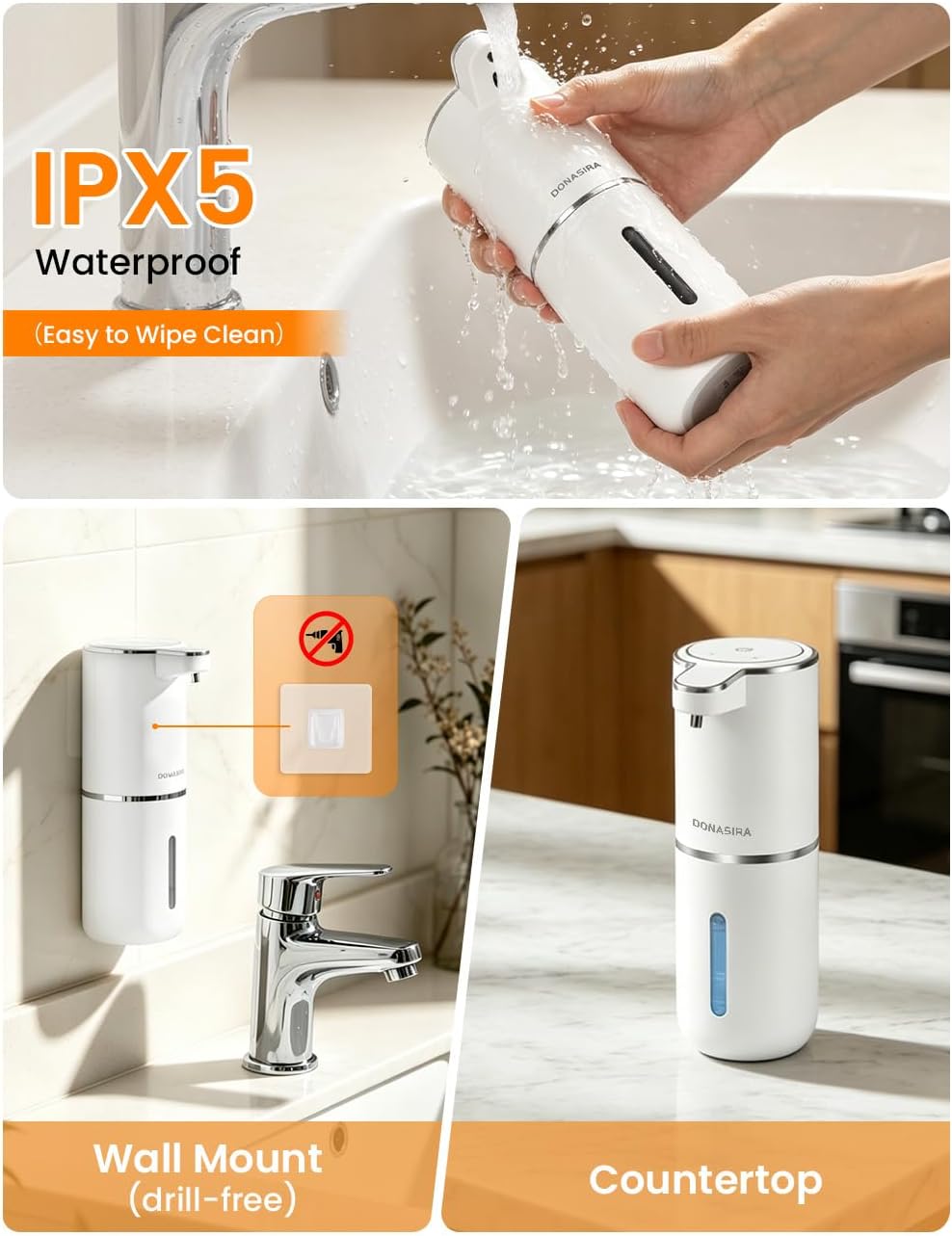 Capacité de 380 ml, affichage  - Soap Dispenser Pump avis et prix