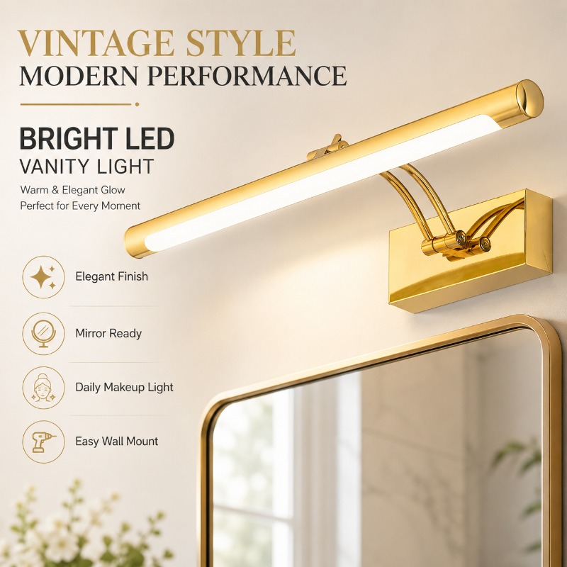 Lampe murale LED vintage 40cm  - Home Bathroom Vanity avis et prix