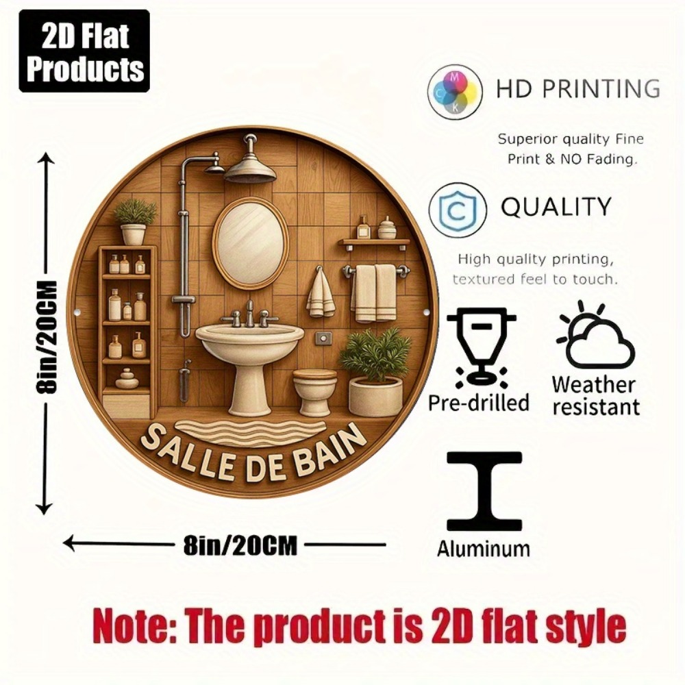 CIFBUY Décoration murale ronde - Home Bathroom Wall Decor avis et prix