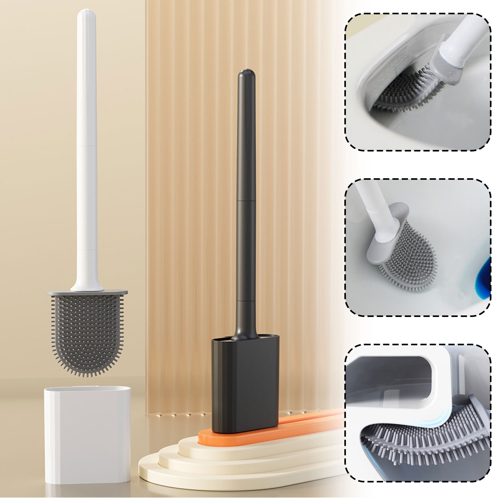 Brosse de toilette en Silicone - Toilet Brush Holder avis et prix
