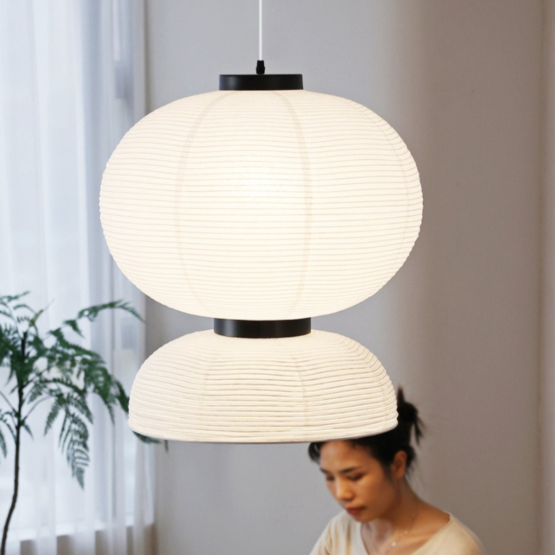 Lampe suspendue LED en papier  - Japanese Home Bathroom Design avis et prix