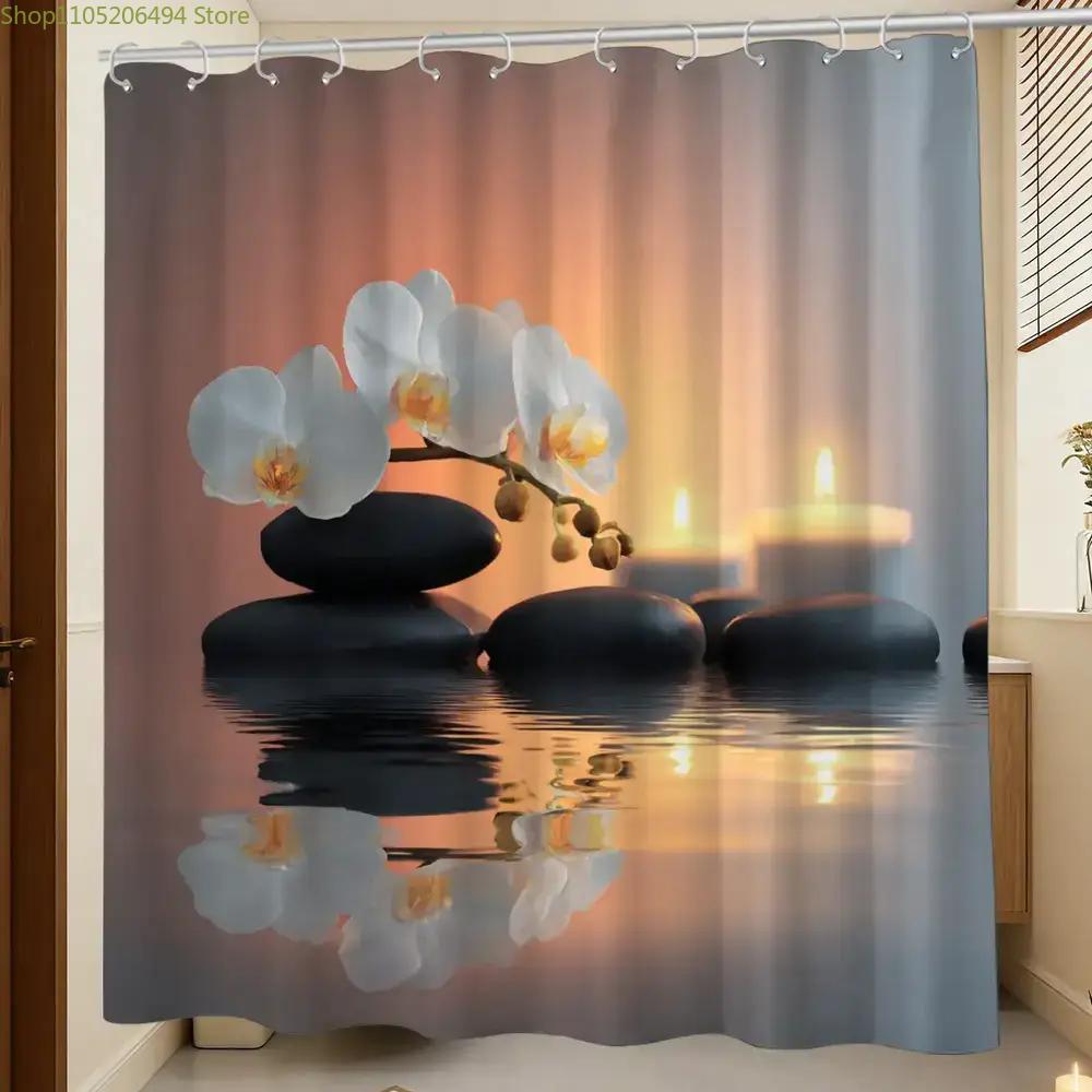 Rideau de douche Zen Orchid an - Home Bathroom Spa Ideas avis et prix